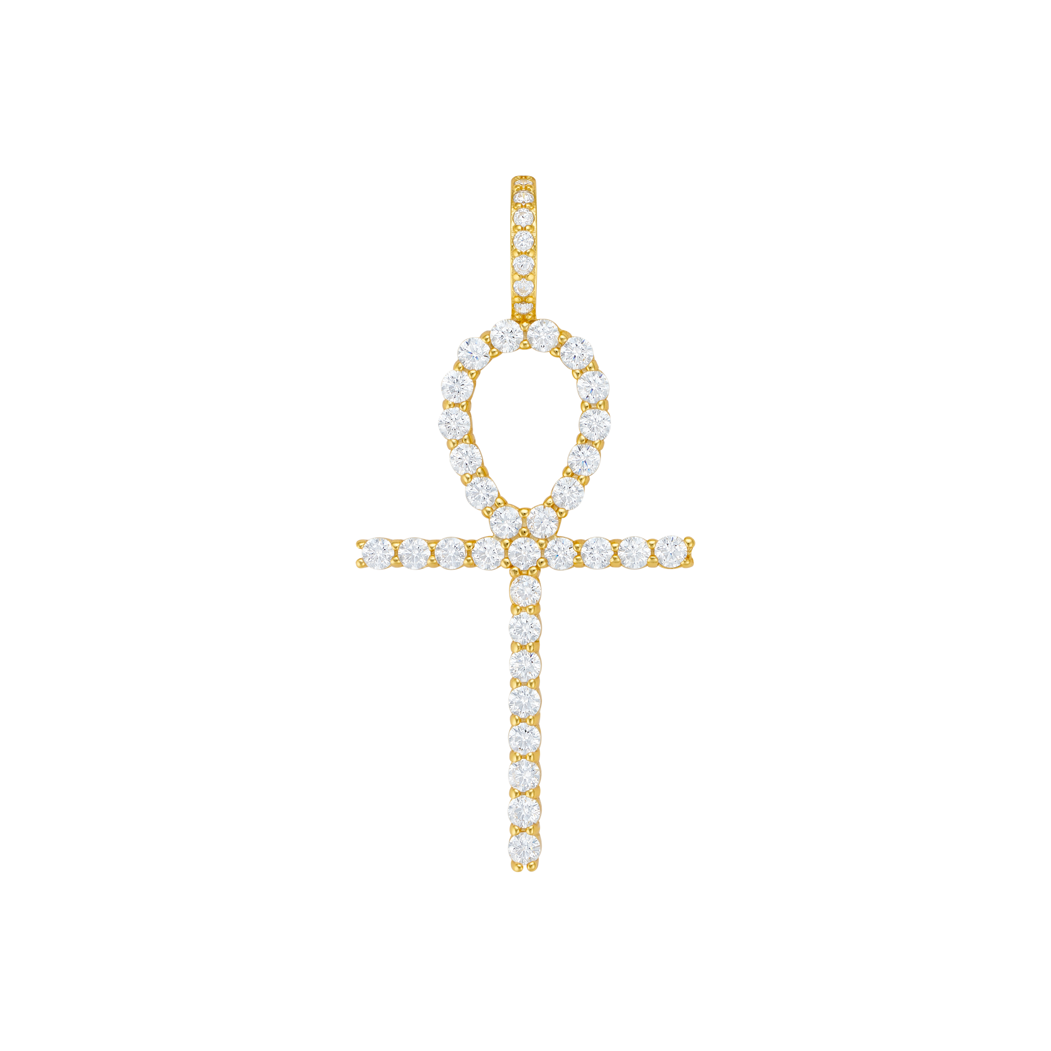 Gold Ankh Necklace (Sterling Silver)