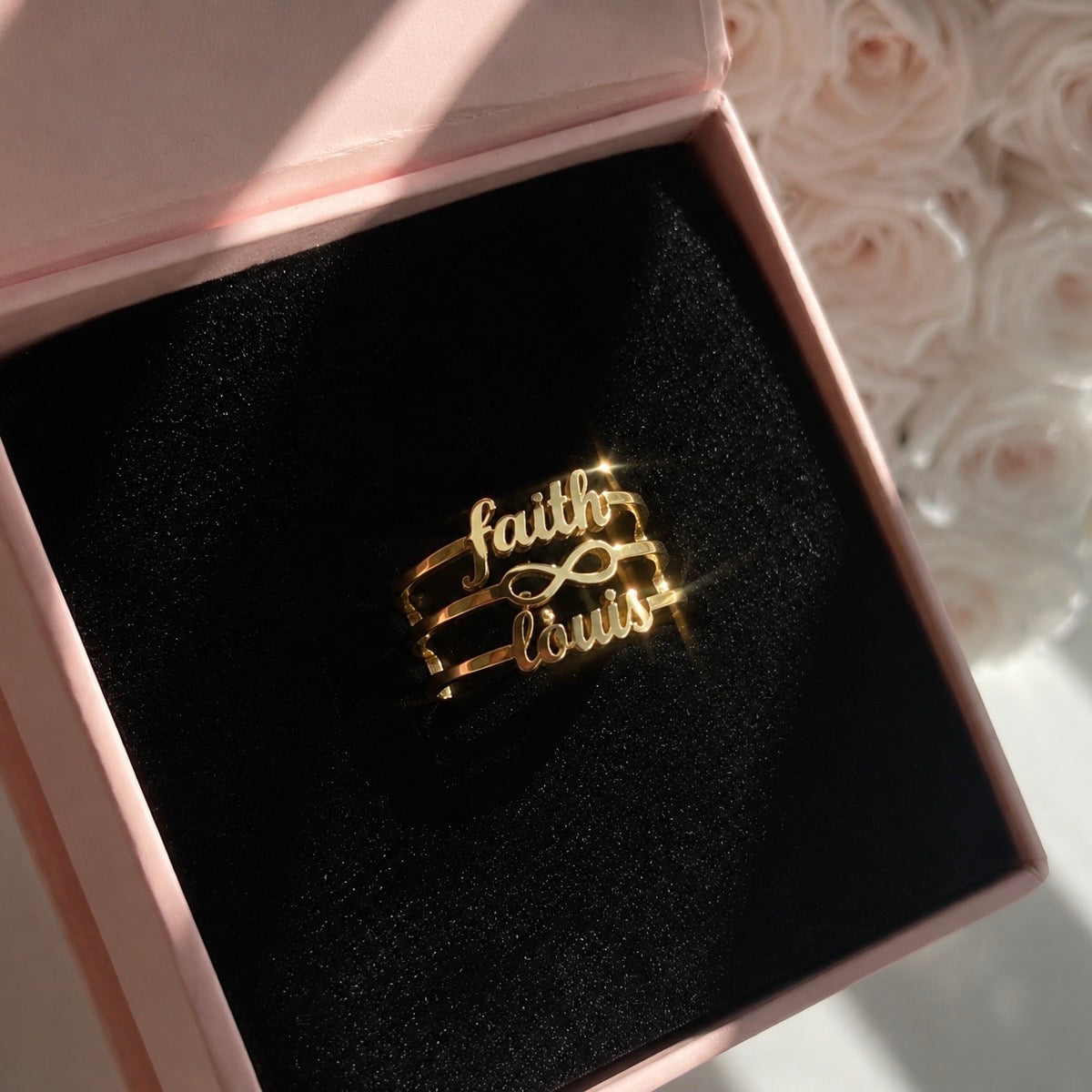 Infinity Custom Name Ring (2 names)