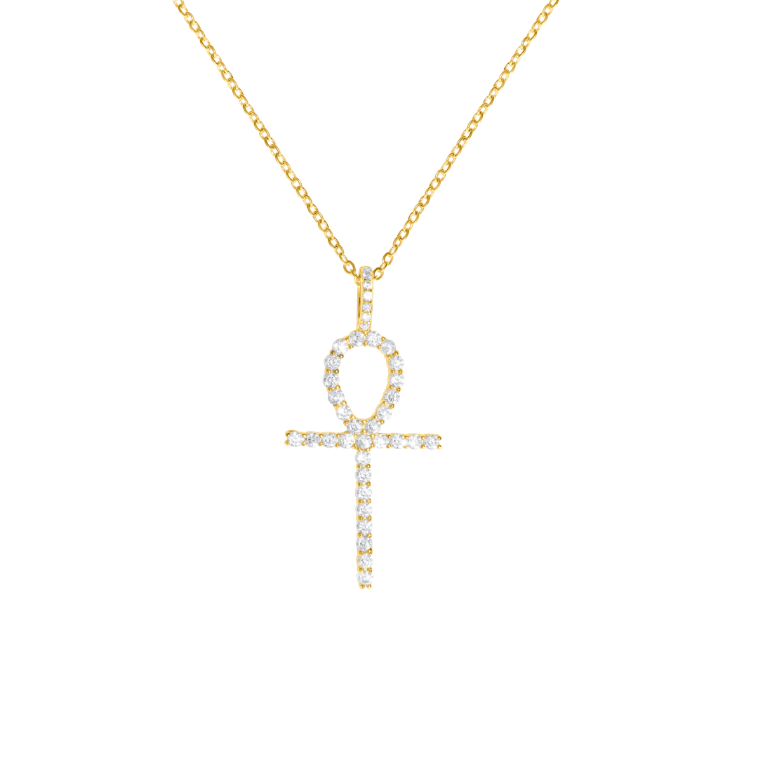 Ankh cz necklace