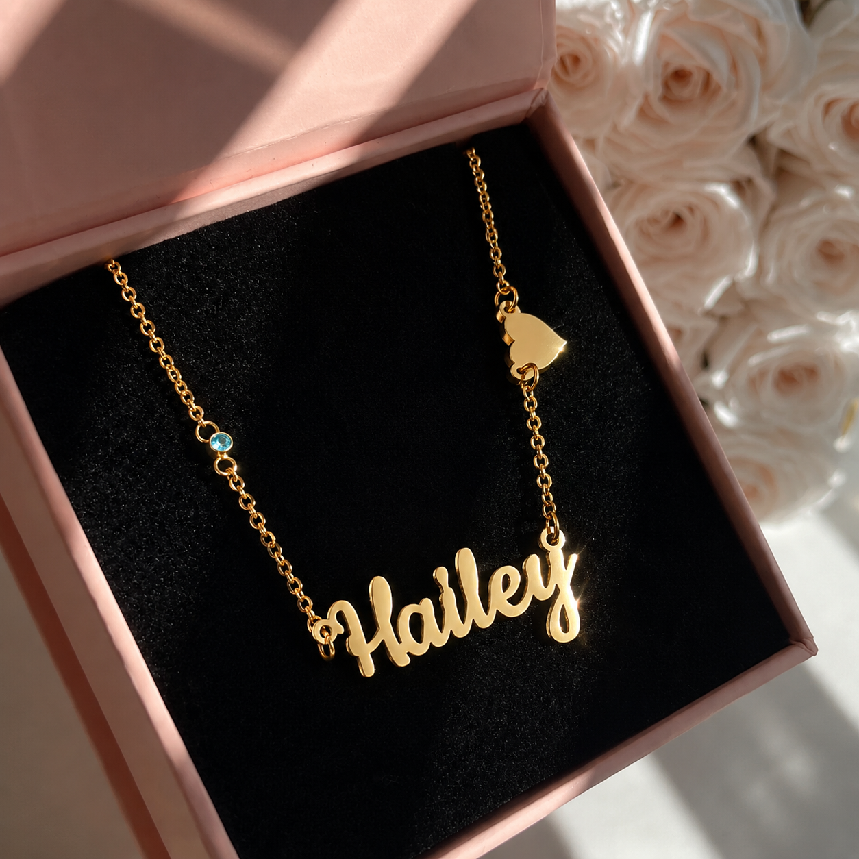 Birthstone Custom Name Necklace