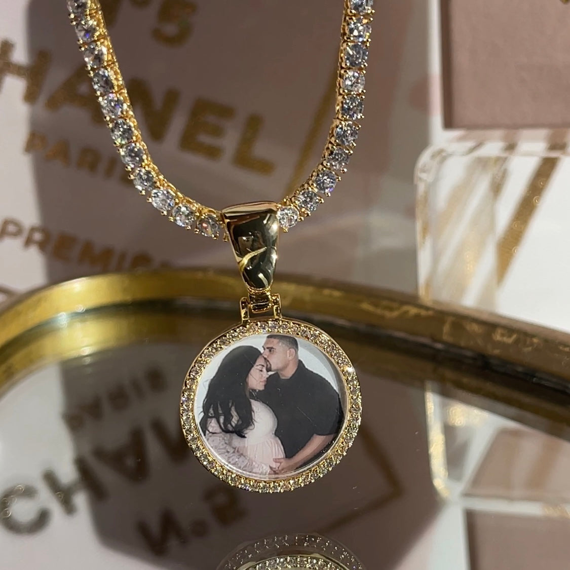 Classic open Photo pendant custom Necklace
