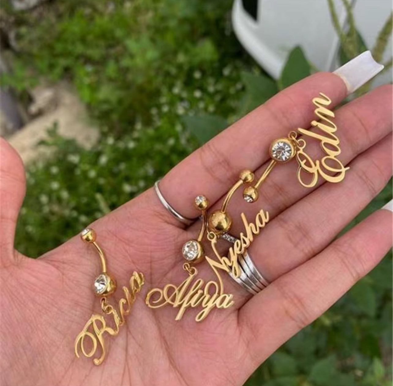 Custom Name Belly Ring