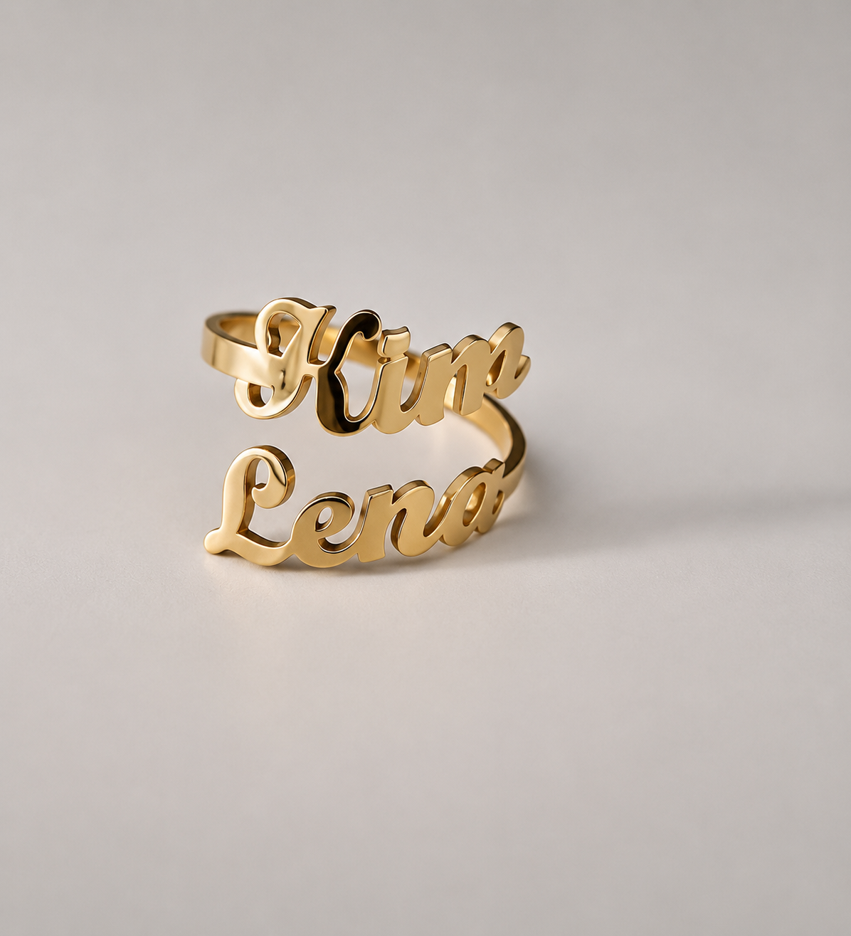 Double or Triple Custom Name Ring