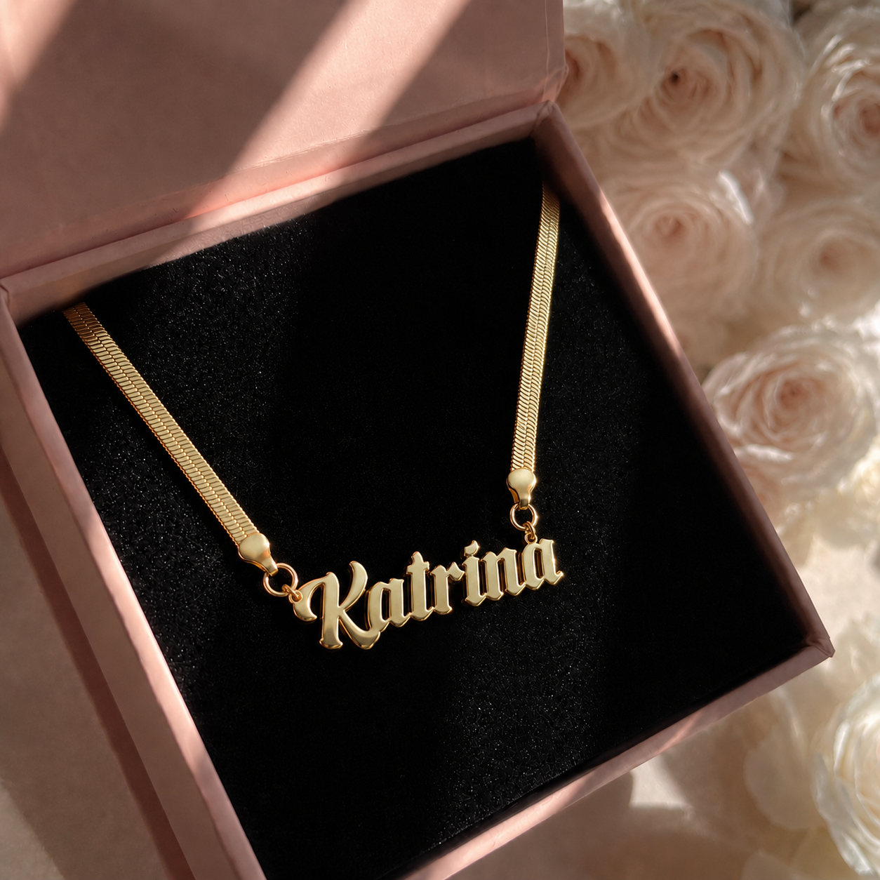 Herringbone Name Necklace