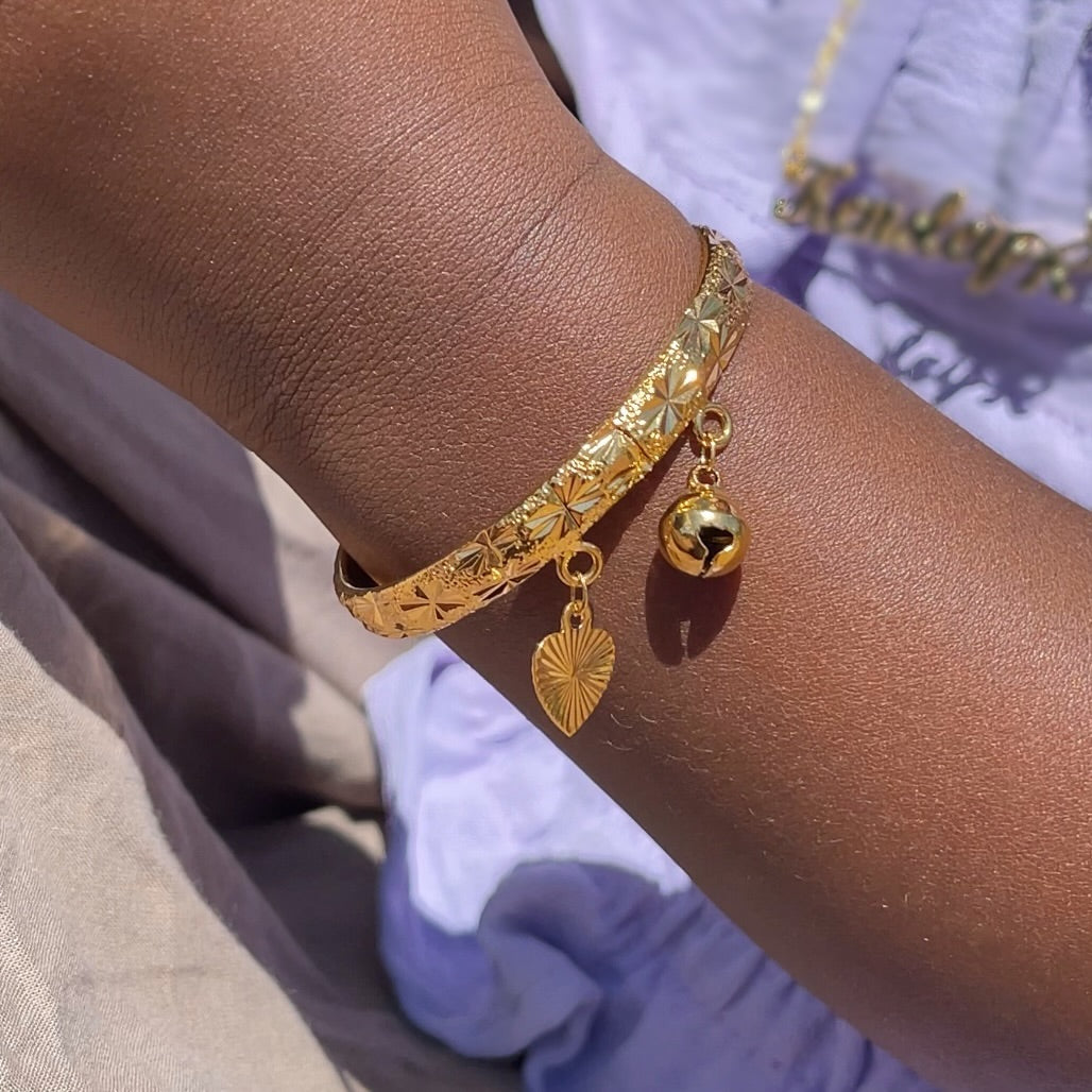 Mini Muse | Baby Girl Gold Bangle – Dubai Style Bangle